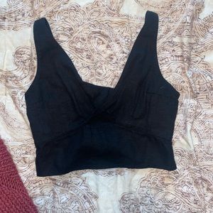 Black Abercrombie Cotton Tank Top